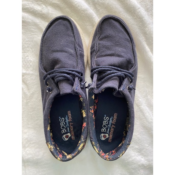Skechers Shoes - Skechers BOBS Skipper Navy Blue Floral Memory Foam, Hey Dude style, Women's 10